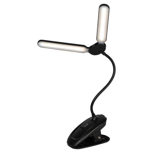 Светильник светодиодный NLED-512-6W-BK настольный аккумуляторный на прищепке черн. ЭРА Б0057208