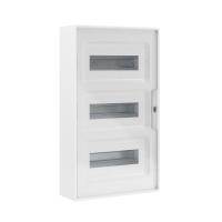 Щиток настенный 36мод. FRAME с прозр. дверцей с 4 шинами PEN (2шт на 8 отверст. и 2шт на 10 отверст.) бел. DKC F36W1WT