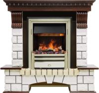 Dimplex Каминокомплект Pierre Luxe угловой - Темный дуб / Белый (Высота 1020мм) с очагом Cavendish