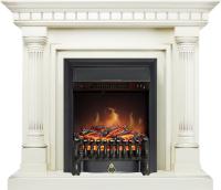 Royal Flame Каминокомплект Dallas - Слоновая кость с патиной с очагом Fobos FX Black