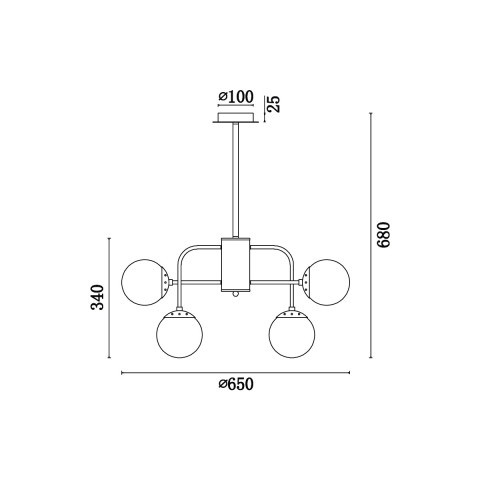 Люстра на штанге Vele Luce VL5015L06