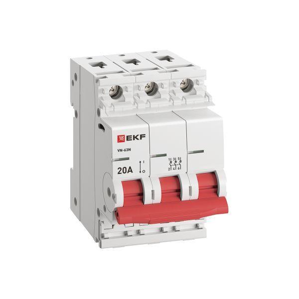 Выключатель нагрузки 3п 20А ВН-63N PROxima EKF S63320