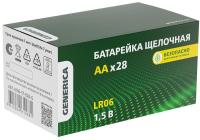 Элемент питания алкалиновый AA/LR6 Alkaline бокс (уп.28шт) GENERICA ABT-LR06-ST-B28-G