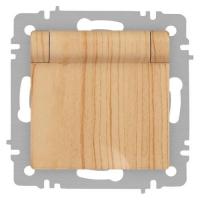 Розетка 1-м СП Accent 6-203-11 16А IP20 250В 2P+E Schuko с крышкой AL/CU сосна Intro Б0063479