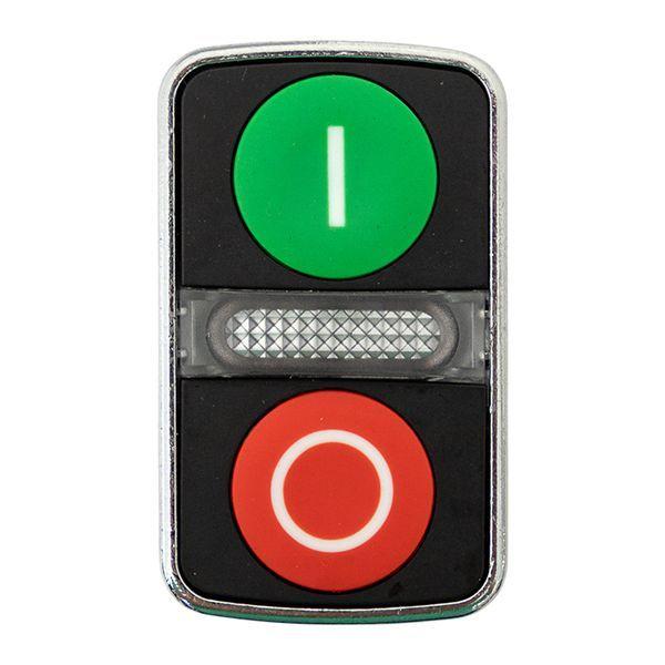 Механизм кнопки исполнительный XB4 "пуск-стоп" плоский возвратный без фиксации с подсветкой IP65 EKF XB4BW83-65