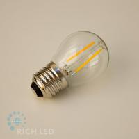 Лампа для Белт-лайта Rich LED, 2 Вт, цоколь Е27, d=45 мм, филамент, теплый белый,