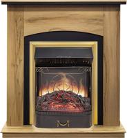 Royal Flame Каминокомплект Barcelona (Разборный) - Дуб галифакс с очагом Majestic FX M Brass