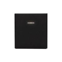 Выключатель STRONG 1 кл проходной (переключатель) с подсветкой 10А с/у антрацит KRANZ