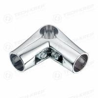 Соединитель 3-х труб угловой хром (уп.1шт) Tech-Krep/Zitar 127452