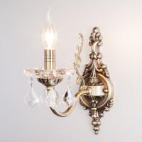 Бра Eurosvet 3281/1 античная бронза/прозрачный хрусталь Strotsk