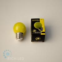 Светодиодная лампа для Белт-лайта Rich LED, 2 Вт, цоколь Е27, d=45 мм, желтая