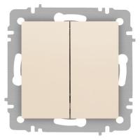 Переключатель 2-кл. СП Accent 6-107-02 10А IP20 250В AL/CU сл. кость Intro Б0063558