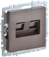 Розетка компьютерная 2-м СП BRITE RJ45 кат.5E РК10-2-БрТБ механизм бронза IEK BR-K20-1-K45