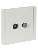 Розетка 2-м TV+SAT FORTE&PIANO FP238 бел. IEK FP-AF20-O-K01