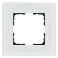 Рамка 1-м G-Glass стекло бел. White Glass Jasmart G1001GW