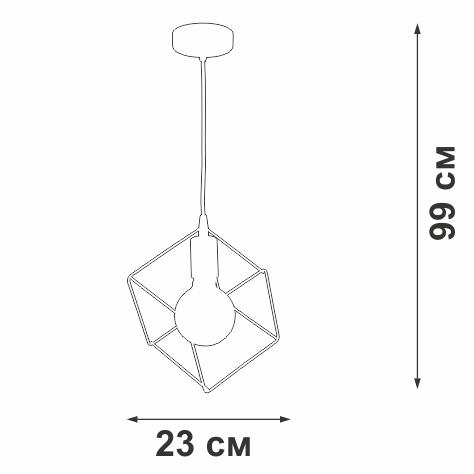 Подвес 1xE27 макс. 40Вт Vitaluce V4557-1/1S