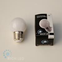 Светодиодная лампа для Белт-лайта Rich LED, 2 Вт, цоколь Е27, d=45 мм, белая