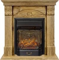 Royal Flame Каминокомплект Dublin (деревянный) RUSTIC (Разборный) - Дуб натуральный с очагом Majestic FX M Black RC
