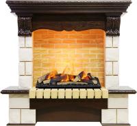 Dimplex Каминокомплект Pierre Luxe - Темный дуб / Шампань (Высота 1035мм) с очагом Cassette 600 LNH-INT (с дровами)