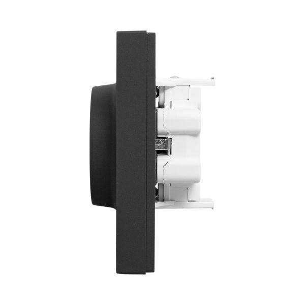 Розетка 2-м СП Эпика 16А с заземл. защ. шторки с рамкой механизм черн. EKF UP1-SOB-211