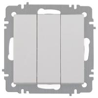 Выключатель Intro Accent 6-106-01 тройной 10А-250В IP20 СУ AL/CU бел. Intro Б0063531