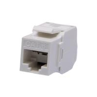 Модуль розеточный Keystone Jack 8P8C RJ-45 UTP кат.6 заделка без инструмента 180град. (DIY) SUPRLAN 10-0342-1
