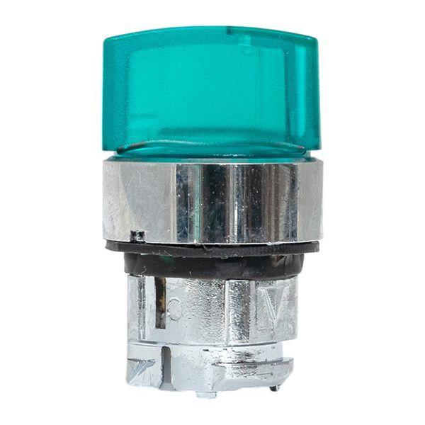 Механизм переключателя исполнительный ХB4 зел. на 2 положения с фиксацией с подсветкой с короткой ручкой IP65 EKF XB4BD2FL-G-65