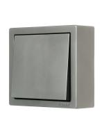 Выключатель 1-кл. ОП LETO платина LEZARD 752-3500-100