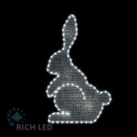 2Д Елочная игрушка Заяц мини, 550х350 мм, Деколэйс, 24В Белый