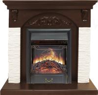 Royal Flame Каминокомплект Bern Сланец мелкий белый / Темный дуб с очагом Majestic FX Black