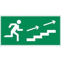 Знак "ПО ЛЕСТНИЦЕ ВВЕРХ ВПРАВО" 180х90мм для аварийно-эвакуационного светильника Compact VARTON V5-EM04-60.004.039