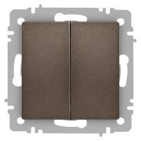 Переключатель 2-кл. СП Accent 6-107-08 10А IP20 250В AL/CU бронза Intro Б0063570