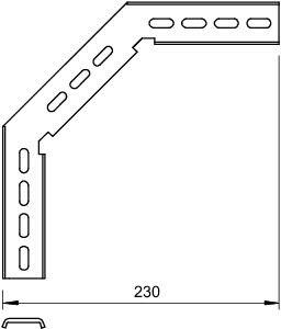 Уголок монтажный 90град. 230х230 MW 90 SL23VA4301 OBO 6016308