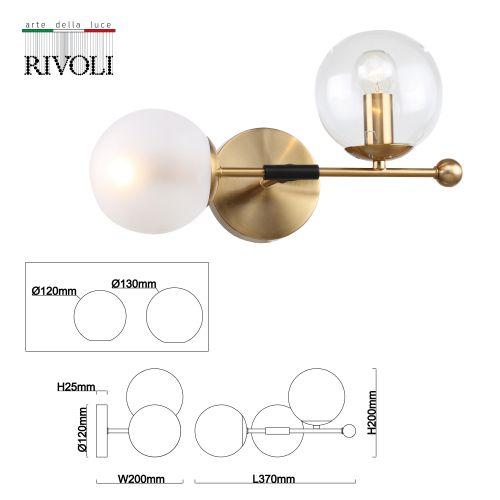 Бра Darlene 3145-402 настенный 2хE14 40Вт модерн Rivoli Б0055499