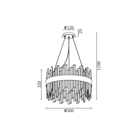 Подвесная люстра Vele Luce VL3135P12