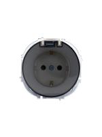 Розетка 1-м СП OSEN IP44 с заземл. с крышкой ПБТ механизм сл. кость LEZARD 743-9088-123BIPCH