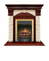 Royal Flame Каминокомплект Dublin (Разборный) - Орех каньон / Сланец  с очагом Fobos FX Brass