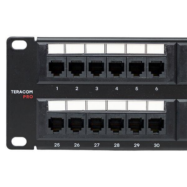 Патч-панель 19дюйм кат.6 2U неэкранированная UTP 48 портов RJ-45 Dual IDC TERACOM PRO EKF TRP-PPNL-6UTP-2U48