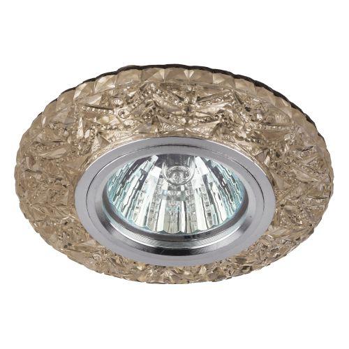 Светильник точечный DK LD4 CHP/WH MR16 декор со светодиод. подсветкой шампань ЭРА Б0028122