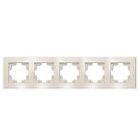 Рамка 5-м Афина стеклянная сл. кость (ivory) UNIVersal 2276