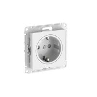 Розетка AtlasDesign Art 16А с заземл. защ. шторки быстрозажим. клем. механизм бел. SE ATN200145S