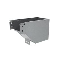 Угол для лотка вертикальный внешний левый с разворотом трассы на 90град. 300х50 сталь 1мм "ПЛЮС" VLPDplus90-50-300-L HD КМ PL3789