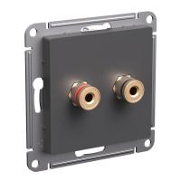 Аудиорозетка двойная AtlasDesign базальт SE ATN001487