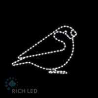 2Д Елочная игрушка Птица мини, 330х450 мм, 24В Белый