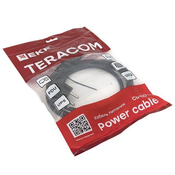 Кабель питания TERACOM для PDU C13 - CEE 7/7 (Schuko) сеч. 3х1.5кв.мм 250В 10А 2.0м EKF TRC-PCA-C13-SH-2M