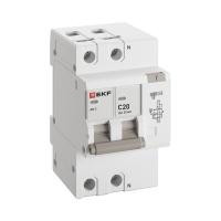 Выключатель автоматический дифференциального тока C 20А 30мА тип AC 6кА АД-2 (электрон.) защита 270В PROxima EKF DA2-6-20-30-pro