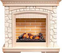 Dimplex Каминокомплект Glasgow - Слоновая кость с патиной/Белый с очагом Cassette 600 NH