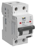 Выключатель автоматический дифференциального тока 2п B 8А 300мА тип A АВДТ B10N ARMAT IEK AR-B10N-2-B008A300