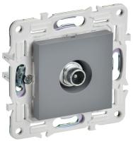 Розетка телевизионная проходная TV SKANDY SK-A17Gr сер. IEK SK-A10-P-K03