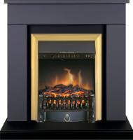 Royal Flame Каминокомплект Bergen (Разборный) - Серый графит (Ширина 900 мм) с очагом Fobos FX Brass